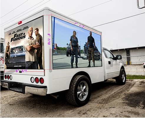 P4mm RGB 3-in-1 Mobile Video Display / Trailer Mounted Led Screen Wide Voltage Design