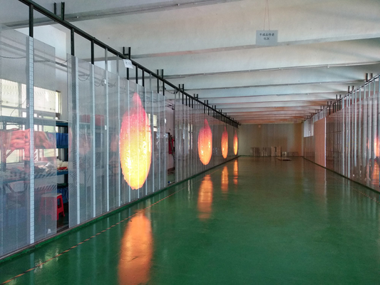 LED window display signs transparent led curtain display Shopping Windows Ads Player