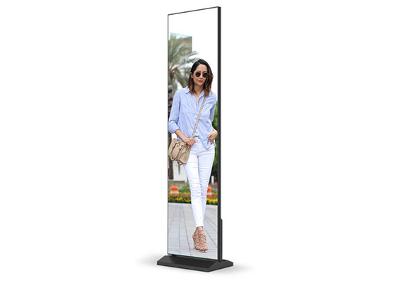 Shopping Mall Advertising P2mm HD LED Poster Display Floor Stand Alone Easy Moving 640*1920mm