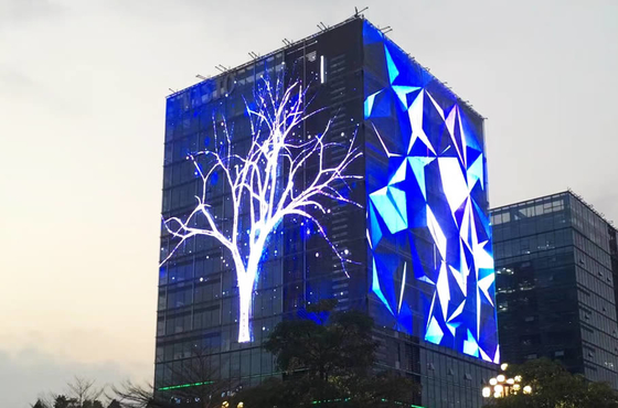 3840Hz SMD1921 glass Window LED Display Transparent Waterproof IP65