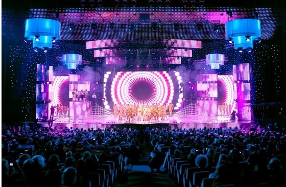 P4.81 1920Hz Stage Rental LED Display 500x1000mm Curve Cabinets